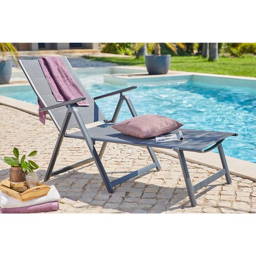 Ambia Garden VRTNI LEŽALNIK aluminij pra&amp;scaron;no lakirano antracit, temno siva Slike