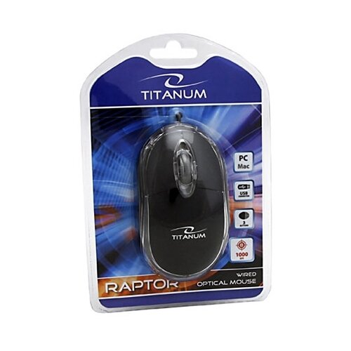 Titanum Mi&scaron; 3D RAPTOR, USB, optical, black, 1000 dpi, TM102K Cijene