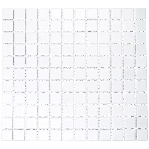 Uni Mozaik ploščice Uni B 140 (32,6 x 30 cm, bela, mat)