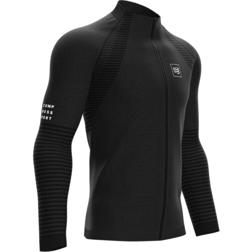  Majica Compressport Seamless Zip Sweatshirt Black - XS Cijene
