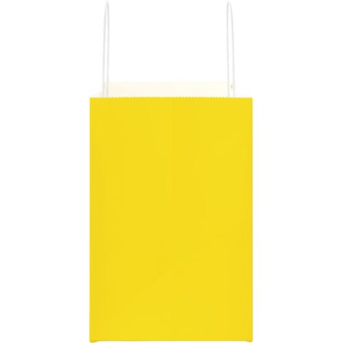 Papirnate vrećice 250 kom s ručkama žute 26x17x25 cm Slike