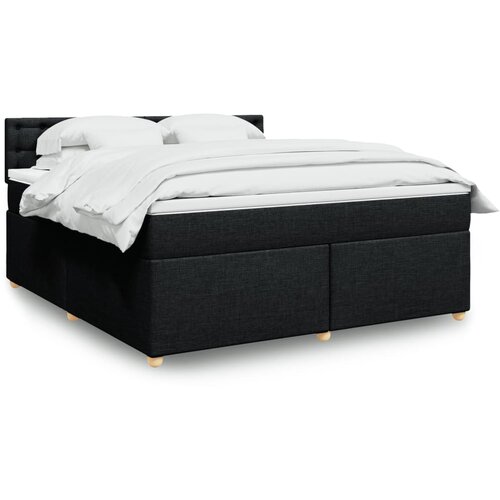 vidaXL Box spring postelja z vzmetnico črna 180x200 cm blago Cene