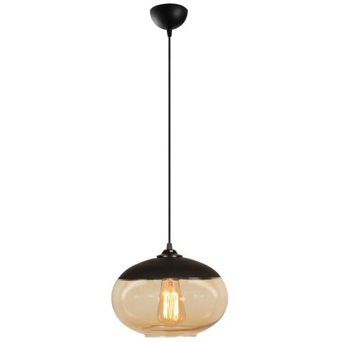 Opviq Oker rumena/črna viseča svetilka s steklenim senčilom ø 25 cm Camini – Cene