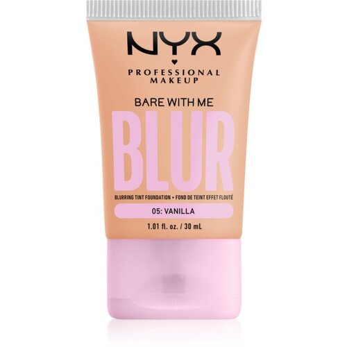 NYX Professional Makeup Bare With Me Blur Tint Foundation mat puder s srednjo prekrivnostjo 30 ml Odtenek 05 vanilla Slike