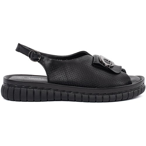 GOODIN Leather Elegant Black Sandals Cene