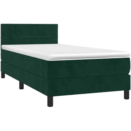 Box spring krevet s madracem tamnozeleni 100x200 cm bar&amp;scaron;unasti Slike