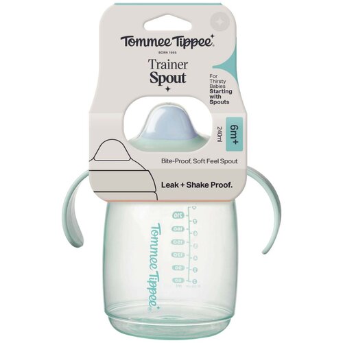 Tommee_Tippee nastavek za lonček lonček z ustnikom in ročaji, 6m+, 240ml mint Cene