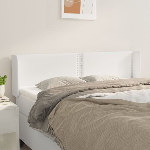 vidaXL Uzglavlje s ušima bijeli 147x16x78/88 cm od umjetne kože Cijene
