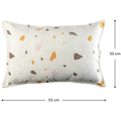 Wigiwama Kremno bela otro&amp;scaron;ka sedežna blazina boucl&amp;eacute;/&amp;scaron;enilja Terrazzo Bolster &amp;ndash; Slike