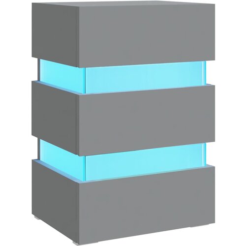 Maison Chic LED Nočna omarica - Nočna miza siva 45x35x67 cm inženirski les, (21688795) Slike