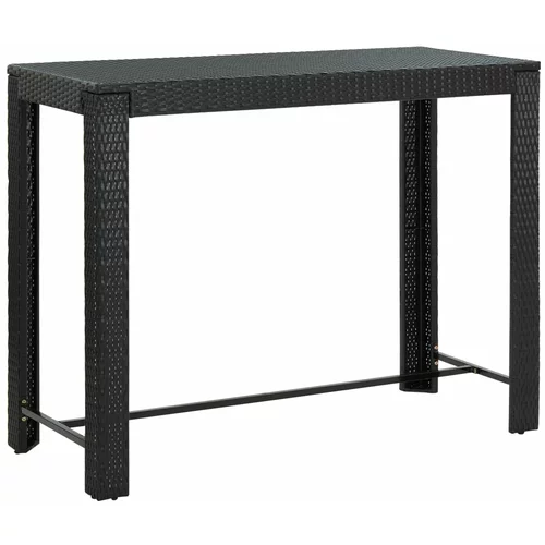  Vrtni barski stol crni 140,5 x 60,5 x 110,5 cm od poliratana