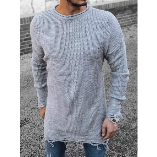 DStreet Men's light gray sweater WX1963 Slike