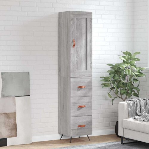  Visoka komoda siva sonome 34,5x34x180 cm od konstruiranog drva Cene