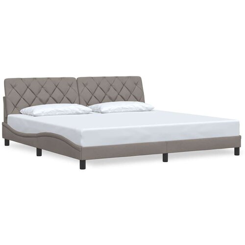 VidaXL Okvir za krevet bez madraca smeđesivi 200x200 cm od tkanine - Sivo-smeđa 200 x 200 cm Slike