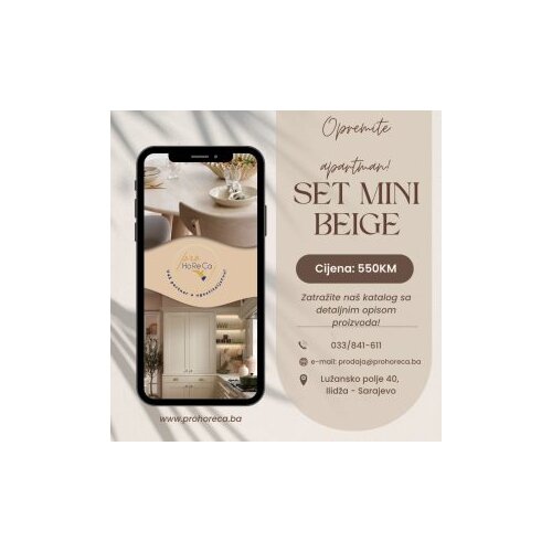 Mini Beige set opreme za apartmane Cijene