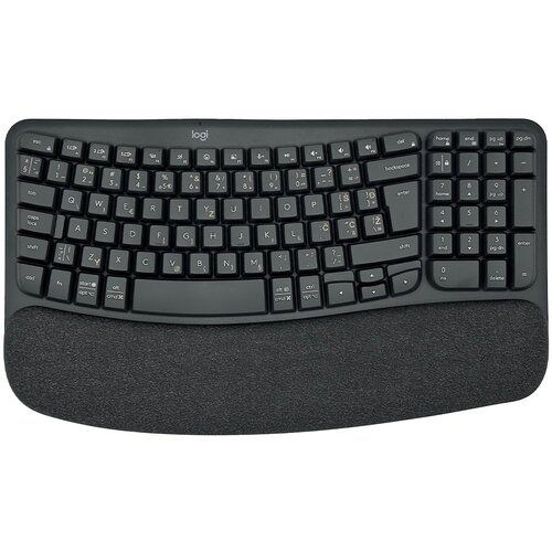 Logitech brezžična tipkovnica ergonomska Wave Keys črna SLO gravura Slike