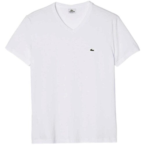 Lacoste Majice s kratkimi rokavi CAMISETA HOMBRE CUELLO EN PICO TH2036 Bela Slike
