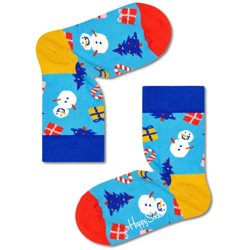 Happy Socks Otroške visoke nogavice KBIO01-6300 Modra