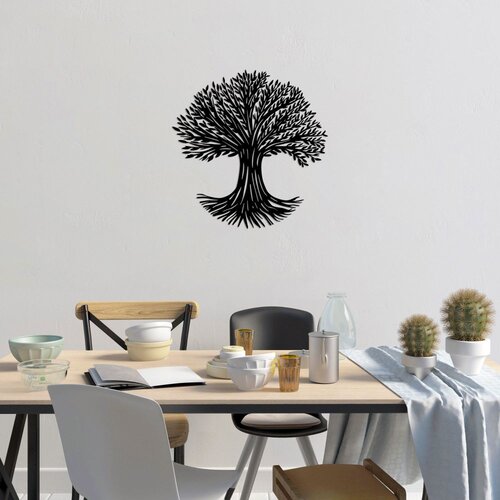 Wallity Zidna dekoracija Monumentalno drvo - 500, 67 x 68 cm, Crna Cijene