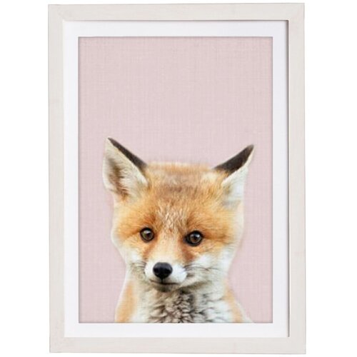 Querido Bestiario Stenska slika v okvirju Baby Fox, 30 x 40 cm Slike