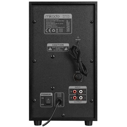 Mikado zvučnici 2.1 MD-370BT 38W bluetooth crni Slike