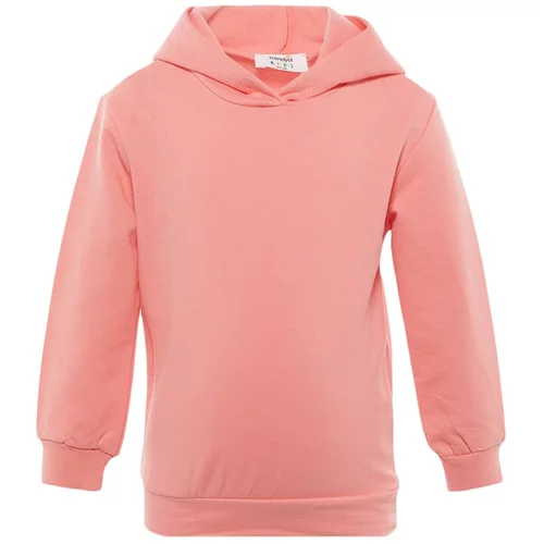 Trendyol Pink Hoodie Girls' Fleece Knitted Sweatshirt