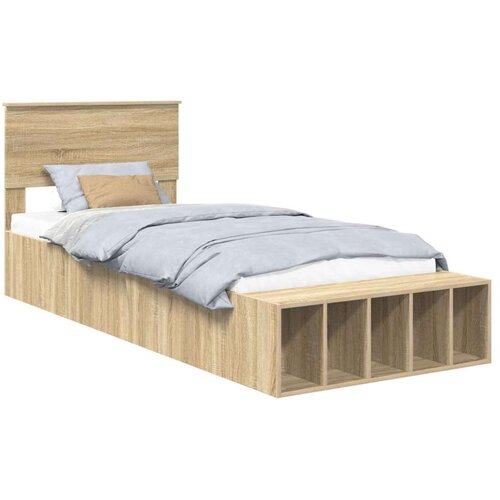  Okvir za krevet s policom Sonoma hrast 100 x 200 cm - sonoma hrast 100 x 200 cm Slike