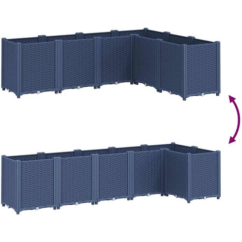  Vrtna sadilica plava siva 160 x 120 x 53 cm PP Slike