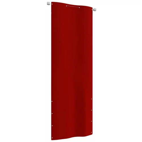 Balkonski zastor crveni 80 x 240 cm od tkanine Oxford