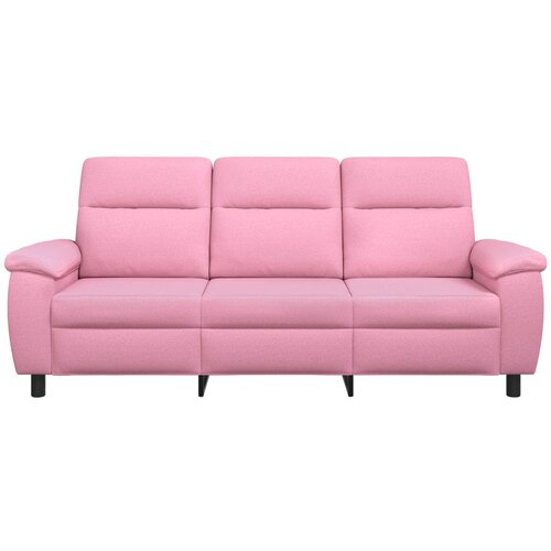 SOFA kavč trosed z okrasnimi blazinami, blago, roza, 214x90x95 cm Slike