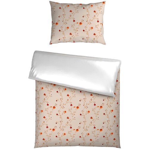 Esposa OBOJESTRANSKA POSTELJNINA 200/200 cm saten krem barve Slike
