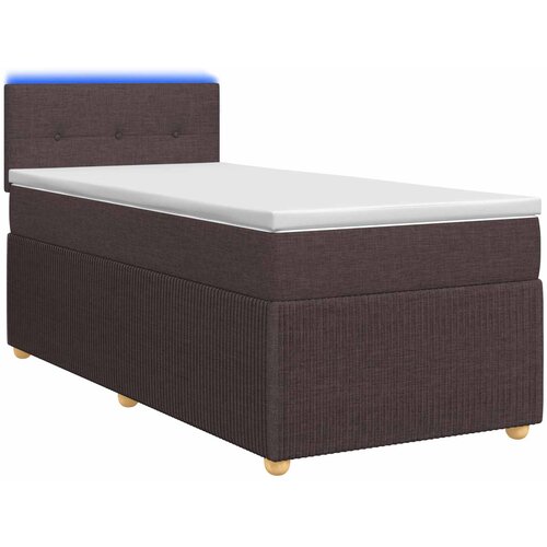  Boxspring krevet s madracem Tamno smeđa 90 x 200 cm Tkanina Slike