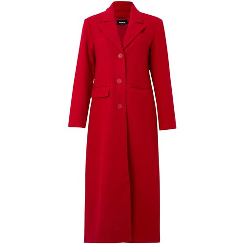 Only Pla&amp;scaron;či ONLNANCY LIFE LONG FITTED COAT CC OTW 15350903 Rdeča Slike