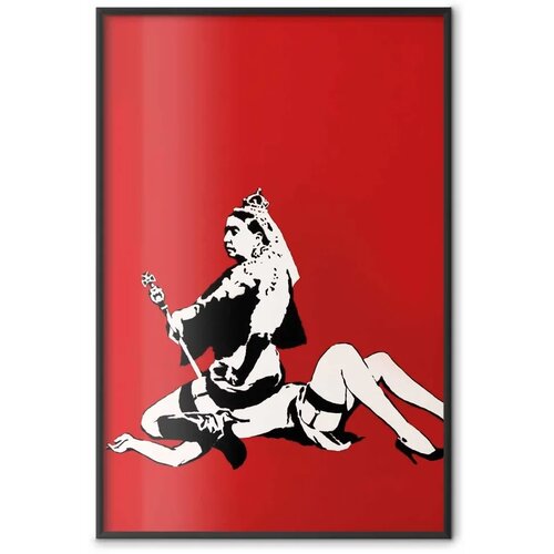  Plakat - Banksy: Queen Victoria 60x90 Crni okvir Slike