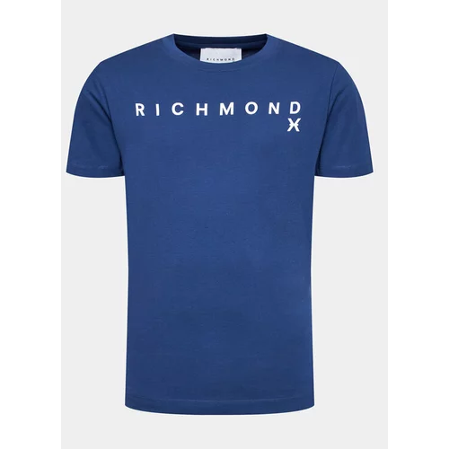 Richmond X Majica UMA23082TS Mornarsko modra Regular Fit