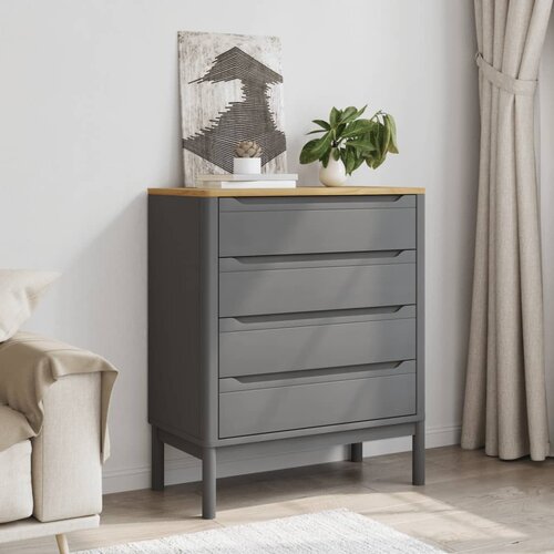  The Living Store Predalnik FLORO siva trdna borovina - Predalnik, (21442476) Slike