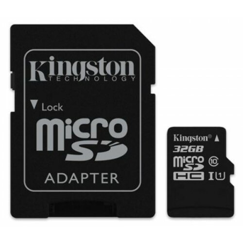 Kingston Micro SD Card 32GB + SD adapter SDCS2/32GB class 10 Slike