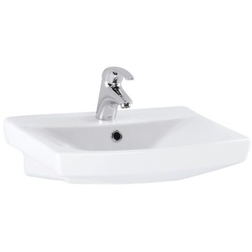 Cersanit nadgradni umivaonik Carina (Š x D: 55 x 40 cm, Sredina, S preljevom, Bijela boja) Cijene