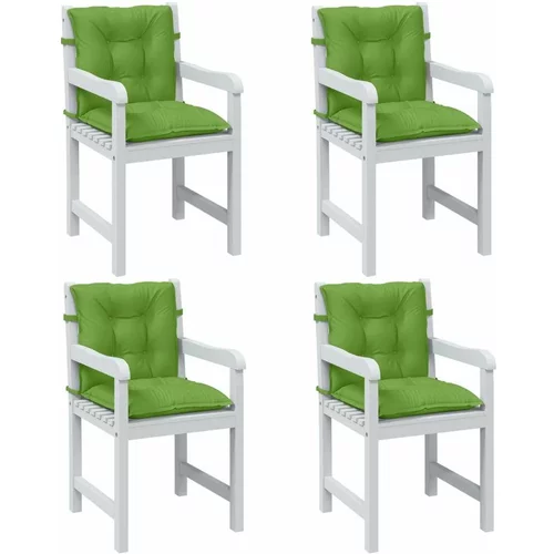  Jastuci za stolice 4 kom prošarano zelena 100x50x7 cm tkanina