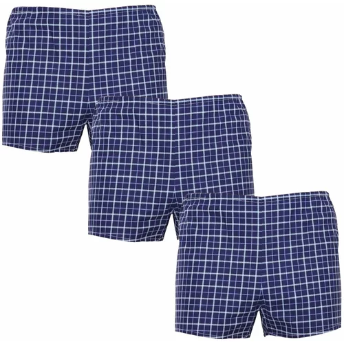 Foltýn 3PACK classic men's boxer shorts oversized blue