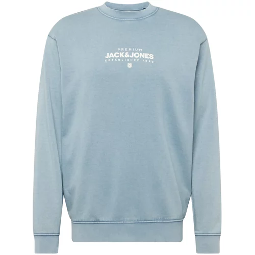 Jack & Jones Sweater majica 'LAKE' svijetloplava / bijela