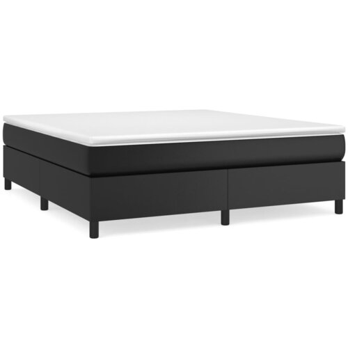 Maison Chic Box spring postelja - Vzmetna postelja z vzmetnico črn 180x200 cm umetno usnje SL19043, (21893755) Cene