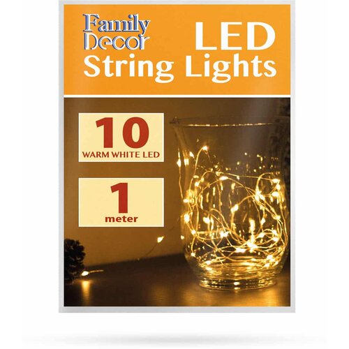 Family Christmas Micro LED lučke na baterije 10 LED toplo bele Slike