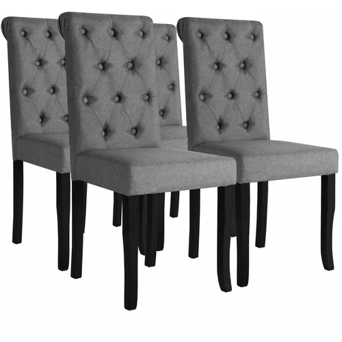  blagovaonske stolice od tkanine 4 kom tamnosive