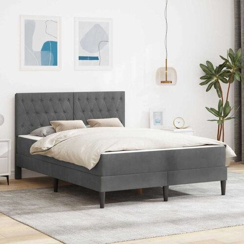  Okvir kreveta s madracem Tamno siva 120 x 200 cm Baršun Cene