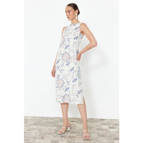 Trendyol Blue Ethnic Patterned Straight Cut Midi Woven Dress Cijene
