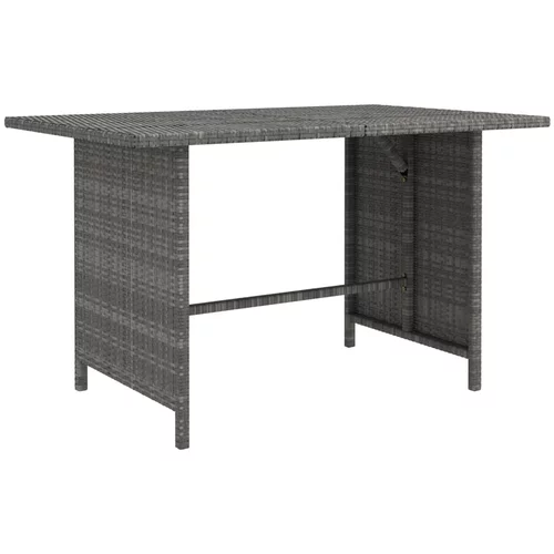 vidaXL Vrtni blagovaonski stol sivi 110 x 70 x 65 cm od poliratana