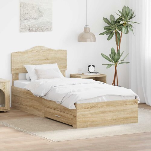  Krevetna konstrukcija s uzglavljem Sonoma hrast 70 x 190 cm Cene