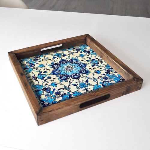 Aberto Design Poslužavnik REF051 35 x 35 x 4 cm, Šareni Cene