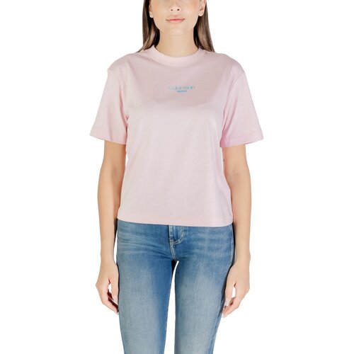 Calvin Klein Jeans Majice s kratkimi rokavi SS BOXY FIT TEE LV047C858G Rožnata Cene